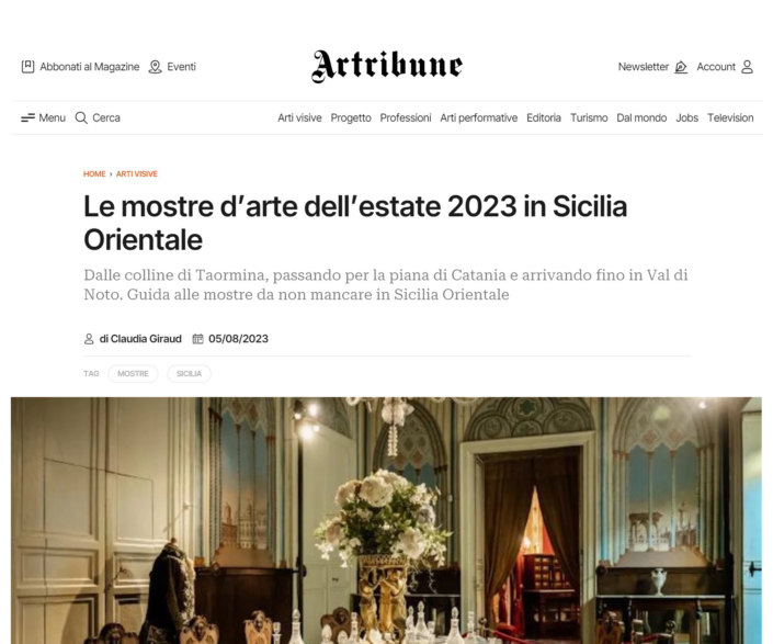 Claudia Giraud, Le mostre d’arte dell’estate 2023 in Sicilia Orientale